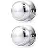 image:imageProbrico Interior Hallway Door Knobs for Hall or Closet Flat Ball Black Passage Door KnobsPolished Chrome