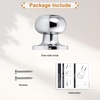 image:imageProbrico Interior Hallway Door Knobs for Hall or Closet Flat Ball Black Passage Door KnobsPolished Chrome