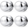 image:imageProbrico Interior Hallway Door Knobs for Hall or Closet Flat Ball Black Passage Door KnobsPolished Chrome