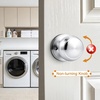 image:imageProbrico Interior Hallway Door Knobs for Hall or Closet Flat Ball Black Passage Door KnobsPolished Chrome