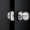 image:imageProbrico Interior Hallway Door Knobs for Hall or Closet Flat Ball Black Passage Door KnobsPolished Chrome