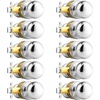 image:imageProbrico Interior Hallway Door Knobs for Hall or Closet Flat Ball Black Passage Door KnobsPolished Chrome