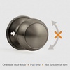 image:imageProbrico Interior Hallway Door Knobs for Hall or Closet Flat Ball Black Passage Door KnobsSatin Gunmetal