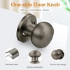image:imageProbrico Interior Hallway Door Knobs for Hall or Closet Flat Ball Black Passage Door KnobsSatin Gunmetal