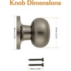 image:imageProbrico Interior Hallway Door Knobs for Hall or Closet Flat Ball Black Passage Door KnobsSatin Gunmetal