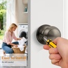 image:imageProbrico Interior Hallway Door Knobs for Hall or Closet Flat Ball Black Passage Door KnobsSatin Gunmetal