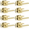 image:imageProbrico Interior Passage Door Handles 10 Pack Brushed Nickel NonLocking Square Levers for Closet Hallway Reversible Heavy Duty HardwareGold