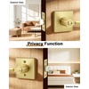 image:imageProbrico Interior Passage Door Handles 10 Pack Brushed Nickel NonLocking Square Levers for Closet Hallway Reversible Heavy Duty HardwareGold