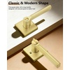 image:imageProbrico Interior Passage Door Handles 10 Pack Brushed Nickel NonLocking Square Levers for Closet Hallway Reversible Heavy Duty HardwareGold