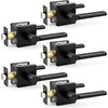 image:imageProbrico Interior Passage Door Handles 10 Pack Brushed Nickel NonLocking Square Levers for Closet Hallway Reversible Heavy Duty HardwareMatte Black