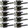 image:imageProbrico Interior Passage Door Handles 10 Pack Brushed Nickel NonLocking Square Levers for Closet Hallway Reversible Heavy Duty HardwareMatte Black