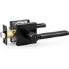image:imageProbrico Interior Passage Door Handles 10 Pack Brushed Nickel NonLocking Square Levers for Closet Hallway Reversible Heavy Duty HardwareMatte Black