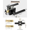 image:imageProbrico Interior Passage Door Handles 10 Pack Brushed Nickel NonLocking Square Levers for Closet Hallway Reversible Heavy Duty HardwareMatte Black