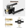 image:imageProbrico Interior Passage Door Handles 10 Pack Brushed Nickel NonLocking Square Levers for Closet Hallway Reversible Heavy Duty HardwareMatte Black