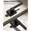 image:imageProbrico Interior Passage Door Handles 10 Pack Brushed Nickel NonLocking Square Levers for Closet Hallway Reversible Heavy Duty HardwareMatte Black