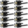 image:imageProbrico Interior Passage Door Handles 10 Pack Brushed Nickel NonLocking Square Levers for Closet Hallway Reversible Heavy Duty HardwareMatte Black