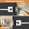 image:imageProbrico Interior Passage Door Handles 10 Pack Brushed Nickel NonLocking Square Levers for Closet Hallway Reversible Heavy Duty HardwarePolished Chrome
