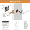 image:imageProbrico Interior Passage Door Handles 10 Pack Brushed Nickel NonLocking Square Levers for Closet Hallway Reversible Heavy Duty HardwarePolished Chrome