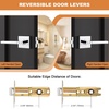 image:imageProbrico Interior Passage Door Handles 10 Pack Brushed Nickel NonLocking Square Levers for Closet Hallway Reversible Heavy Duty HardwarePolished Chrome