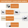 image:imageProbrico Interior Passage Door Handles 10 Pack Brushed Nickel NonLocking Square Levers for Closet Hallway Reversible Heavy Duty HardwarePolished Chrome