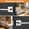 image:imageProbrico Interior Passage Door Handles 10 Pack Brushed Nickel NonLocking Square Levers for Closet Hallway Reversible Heavy Duty HardwarePolished Chrome