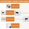 image:imageProbrico Interior Passage Door Handles 10 Pack Brushed Nickel NonLocking Square Levers for Closet Hallway Reversible Heavy Duty HardwarePolished Chrome