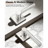 image:imageProbrico Interior Passage Door Handles 10 Pack Polished Chrome NonLocking Square Levers for Closet Hallway Reversible Heavy Duty HardwareBrushed Nickel