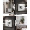 image:imageProbrico Interior Passage Door Handles 10 Pack Polished Chrome NonLocking Square Levers for Closet Hallway Reversible Heavy Duty HardwareBrushed Nickel