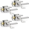 image:imageProbrico Interior Passage Door Handles 10 Pack Polished Chrome NonLocking Square Levers for Closet Hallway Reversible Heavy Duty HardwareBrushed Nickel