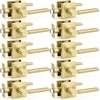 image:imageProbrico Interior Passage Door Handles 10 Pack Polished Chrome NonLocking Square Levers for Closet Hallway Reversible Heavy Duty HardwareGold