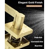 image:imageProbrico Interior Passage Door Handles 10 Pack Polished Chrome NonLocking Square Levers for Closet Hallway Reversible Heavy Duty HardwareGold