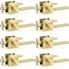 image:imageProbrico Interior Passage Door Handles 10 Pack Polished Chrome NonLocking Square Levers for Closet Hallway Reversible Heavy Duty HardwareGold