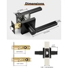 image:imageProbrico Interior Passage Door Handles 10 Pack Polished Chrome NonLocking Square Levers for Closet Hallway Reversible Heavy Duty HardwareMatte Black