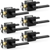 image:imageProbrico Interior Passage Door Handles 10 Pack Polished Chrome NonLocking Square Levers for Closet Hallway Reversible Heavy Duty HardwareMatte Black