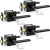 image:imageProbrico Interior Passage Door Handles 10 Pack Polished Chrome NonLocking Square Levers for Closet Hallway Reversible Heavy Duty HardwareMatte Black