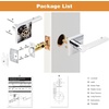 image:imageProbrico Interior Passage Door Handles 10 Pack Polished Chrome NonLocking Square Levers for Closet Hallway Reversible Heavy Duty HardwarePolished Chrome