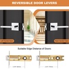 image:imageProbrico Interior Passage Door Handles 10 Pack Polished Chrome NonLocking Square Levers for Closet Hallway Reversible Heavy Duty HardwarePolished Chrome