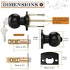 image:imageProbrico Keyed Alike Entry Door Knobs Black Keyed Entry Locksets Round Interior Door Knobs with Lock and Keys3 PackBlack