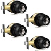 image:imageProbrico Keyed Alike Entry Door Knobs Black Keyed Entry Locksets Round Interior Door Knobs with Lock and Keys3 PackBlack