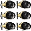 image:imageProbrico Keyed Alike Entry Door Knobs Black Keyed Entry Locksets Round Interior Door Knobs with Lock and Keys3 PackBlack