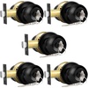 image:imageProbrico Keyed Alike Entry Door Knobs Black Keyed Entry Locksets Round Interior Door Knobs with Lock and Keys3 PackBlack