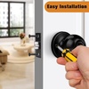 image:imageProbrico Keyed Alike Entry Door Knobs Black Keyed Entry Locksets Round Interior Door Knobs with Lock and Keys3 PackBlack