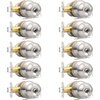 image:imageProbrico Keyed Alike Entry Door Knobs Black Keyed Entry Locksets Round Interior Door Knobs with Lock and Keys3 PackBrushed Nickel