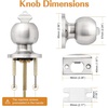 image:imageProbrico Keyed Alike Entry Door Knobs Black Keyed Entry Locksets Round Interior Door Knobs with Lock and Keys3 PackBrushed Nickel