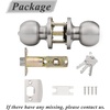 image:imageProbrico Keyed Alike Entry Door Knobs Black Keyed Entry Locksets Round Interior Door Knobs with Lock and Keys3 PackBrushed Nickel