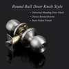 image:imageProbrico Keyed Alike Entry Door Knobs Black Keyed Entry Locksets Round Interior Door Knobs with Lock and Keys3 PackBrushed Nickel