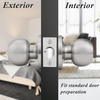 image:imageProbrico Keyed Alike Entry Door Knobs Black Keyed Entry Locksets Round Interior Door Knobs with Lock and Keys3 PackBrushed Nickel