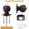 image:imageProbrico Keyed Alike Entry Door Knobs Black Keyed Entry Locksets Round Interior Door Knobs with Lock and Keys3 PackOil Rubbed Bronze