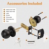 image:imageProbrico Keyed Alike Entry Door Knobs Black Keyed Entry Locksets Round Interior Door Knobs with Lock and Keys3 PackOil Rubbed Bronze
