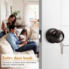 image:imageProbrico Keyed Alike Entry Door Knobs Black Keyed Entry Locksets Round Interior Door Knobs with Lock and Keys3 PackOil Rubbed Bronze